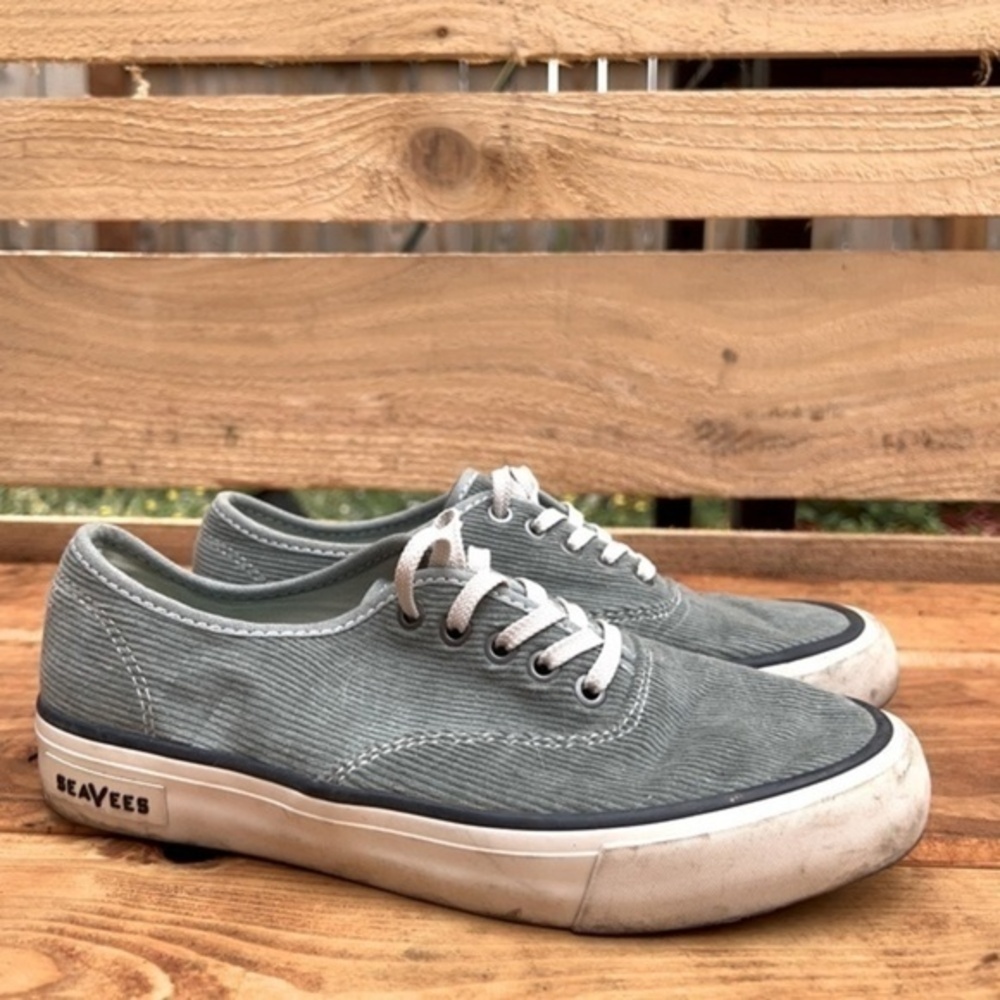 SeaVees Corduroy Sneakers Legend Sneaker Cordies sage green shoes lace low tops